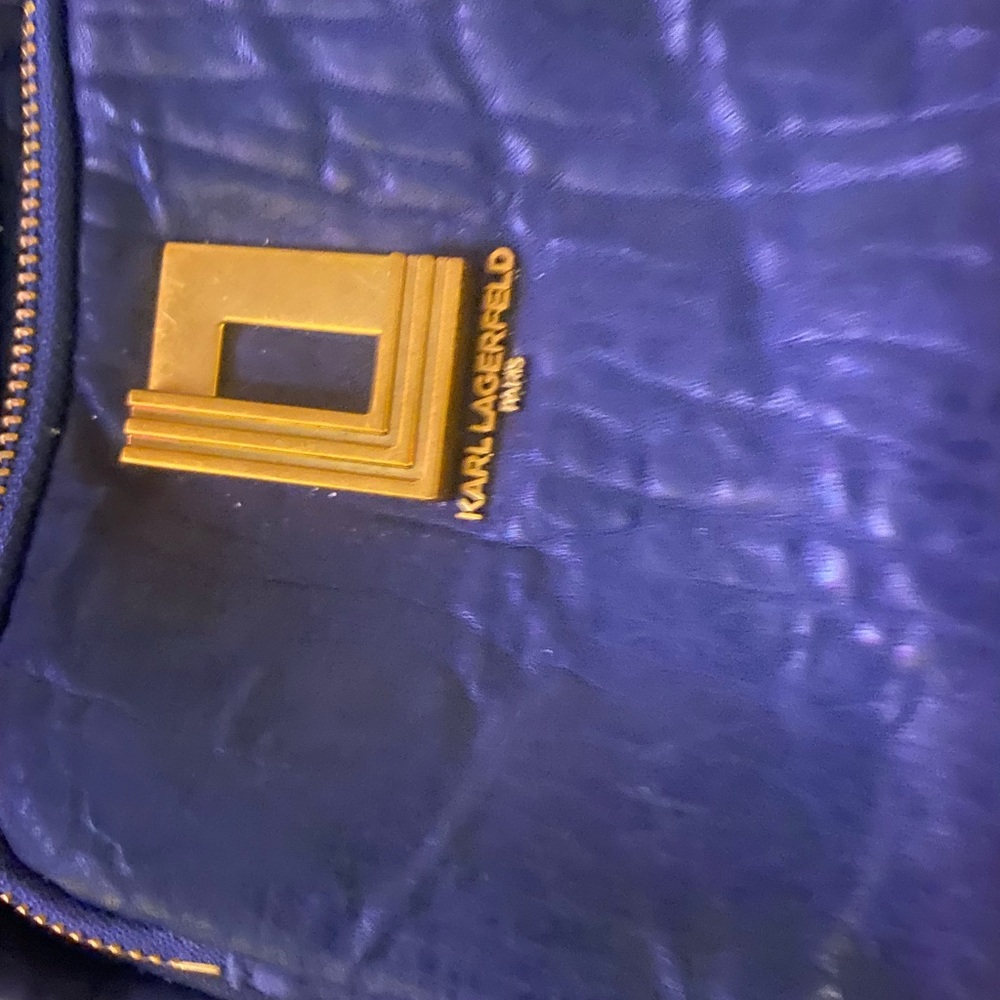 Karla Lagenerfield navy blue cross body
